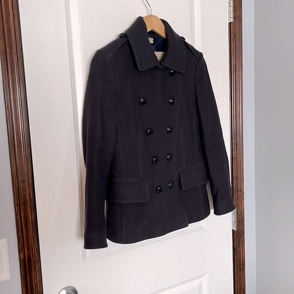 BURBERRY Double-Breasted Cropped Coat Jacket Size 4 - Picture 4 of 14